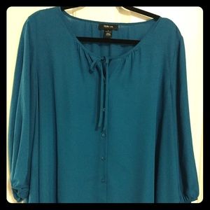 L Teal dress blouse, Buy One, Get One Sale!